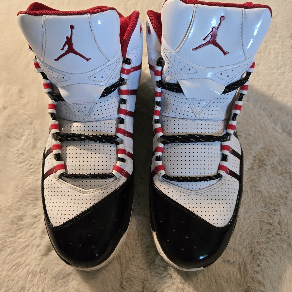 Nike Jordan Athletic Shoes White Black Red